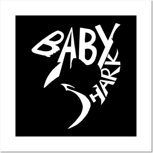 Baby Shark - Shark Silhouette Posters and Art